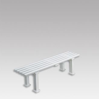 Picture of Banc sans dossier de 1,50m en pvc blanc