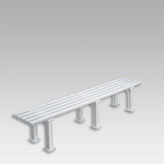 Supaturf Banc Sans Dossier De 2m En Pvc Blanc