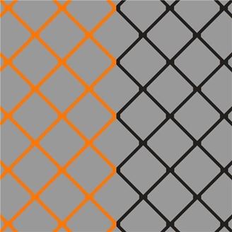 Image sur Filets pour but senior couleur Club ORANGE & NOIR