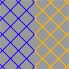 Afbeelding van Doelnetten voor kooi-vormige voetbaldoelen in clubkleuren BLAUW & GEEL