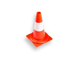 Afbeelding van Veiligheidskegel van 30cm rood & wit