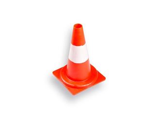 Afbeelding van Veiligheidskegel van 30cm rood & wit
