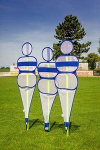 Afbeelding van Voetbalmuur - blauw en wit