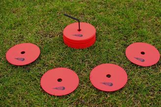 Afbeelding van Set van 24 schijfmarkers - Rood