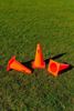 Afbeelding van Set van 4 x rode PVC kegels 30cm