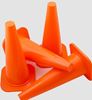Afbeelding van Set van 4 x rode PVC kegels 30cm