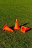 Afbeelding van Set van 4 x rode PVC kegels 30cm