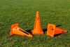 Afbeelding van Set van 4 x rode PVC kegels 30cm