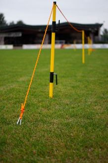 Afbeelding van Set van 4 x rode PVC kegels 30cm