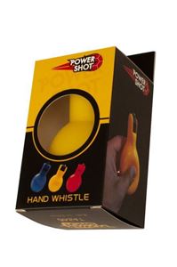 Afbeelding van SIFFLET POIRE / SIFFLET À MAIN HYGIÉNIQUE - JAUNE - BOÎTE INDIVIDUELLE