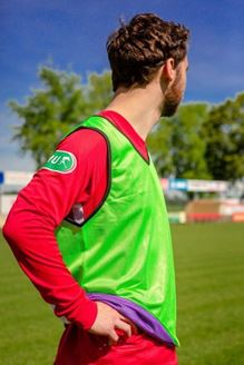Afbeelding van Omkeerbaar slabbetje paars/groen M