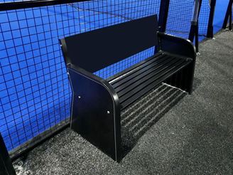 Afbeelding van BANC PUBLICITAIRE EN ACIER ÉLECTROZINGUÉ NOIR