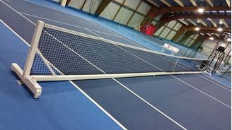 Afbeelding van Draagbare tennispalen van gegalvaniseerd staal