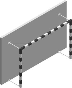 Afbeelding van Opklapbaar handbaldoel - Aluminium