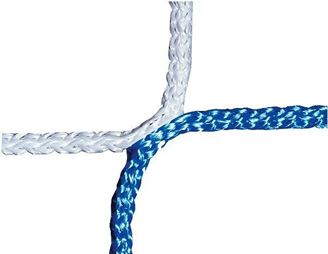 Afbeelding van Doelnetten voor kooi-vormige voetbaldoelen in clubkleuren BLAUW & WIT