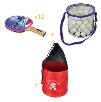 Afbeelding van Shooter Communities Pack (zak + 12 rackets + zak met 100 ballen)