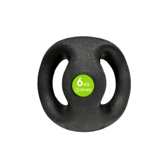 Médecine ball avec double poignées - 6kg