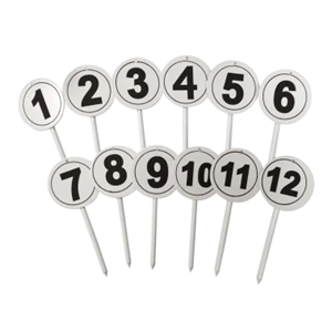 Lot de 12 fiches de marquage rondes