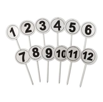 Lot de 12 fiches de marquage rondes