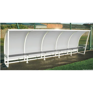 Abri de touche en aluminium plastifié blanc Haut. 2M