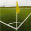 Jeu de 4 poteaux de corner rigides avec 4 fanions Jaune
