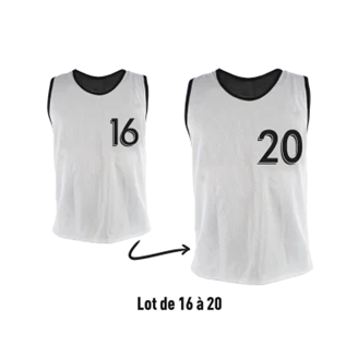 Lot de 5 chasubles réversibles numérotées (N° 16 à 20)