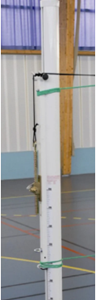 Poteaux de volley compétition diam.90 alu renforce (Treuil Externe)