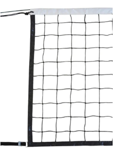 Filet volley compétition 9.50x1M PE tressé 3mm -câble acier (l'unité)