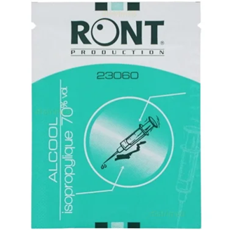 Lot de 10 serviettes Alcool 70°