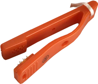 Lot de 10 pinces de controle modele D orange
