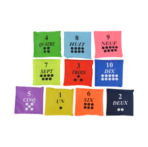 Lot de 10 sachets numérotés français