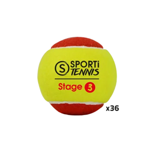 Sachet de 36 balles de tennis - stage 3