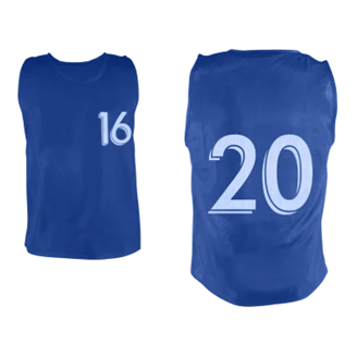 Lot de 5 chasubles numérotées de 16 à 20