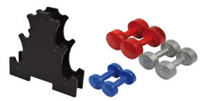 Kit paire haltères 1kg, 2kgs, 3kgs + support haltères
