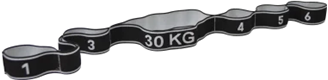 Bande élastique fitness force 30 noir/blanc