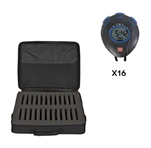 Afbeelding van Kit van 16 DT1 stopwatches + zachte draagtas