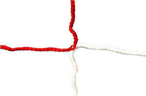 Filet de football - Continental - 4mm - Blanc/Rouge