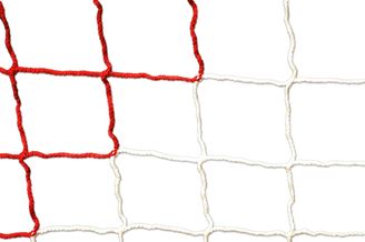 Filet de football 6 x 2,1 m - Rouge/Blanc