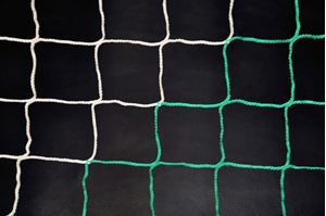 Filet de football - But à 11 - Boîte - 4mm Blanc/Vert