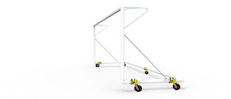 But de football à 8 lesté automatiquement et transportable avec roues multidirectionnelles