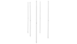 Lot de 5 bâtons de slalom blancs
