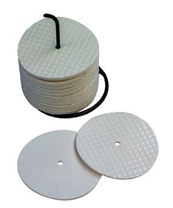 Lot de 24 marqueurs petits disques - blanc