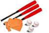 Ensemble de 3 battes de baseball, 3 balles de baseball et bases
