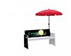 Porte-parapluie pour banc publicitaire Grand Slam