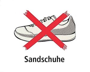 Panneau de chaussure - Allemand