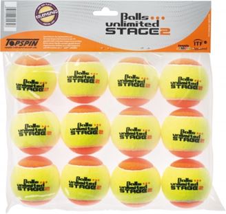 Balles de tennis Unlimited Stage 2 - paquet de 12
