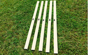 Afbeelding van 5 witte palen van 80 cm
