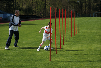 Afbeelding van 160cm rode slalompalen